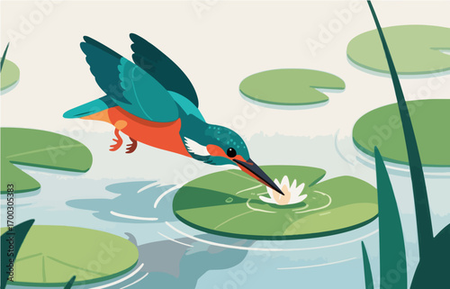 Bird close-up vector image