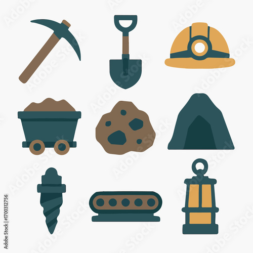 Mining Equipment Icons