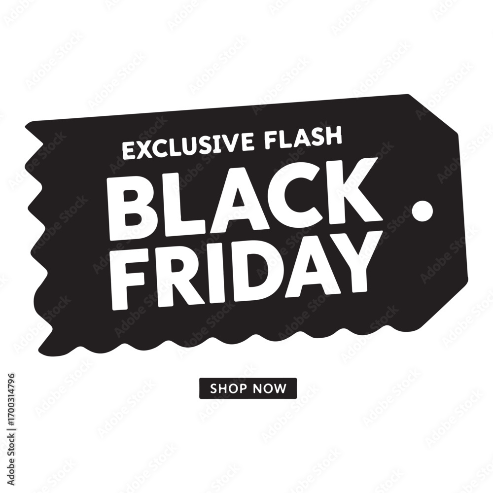 Obraz premium Black friday exclusive flash sale announcement with shop now button