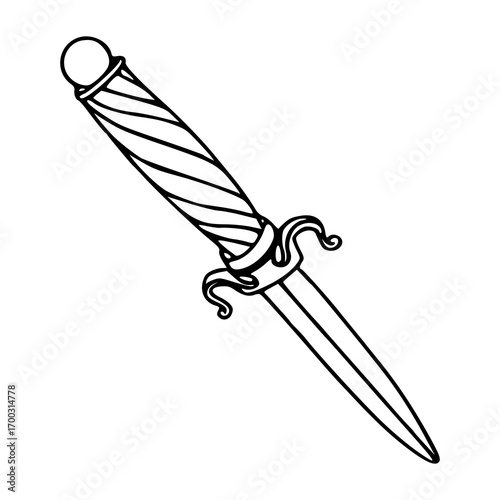 classic dagger with ornate hilt
