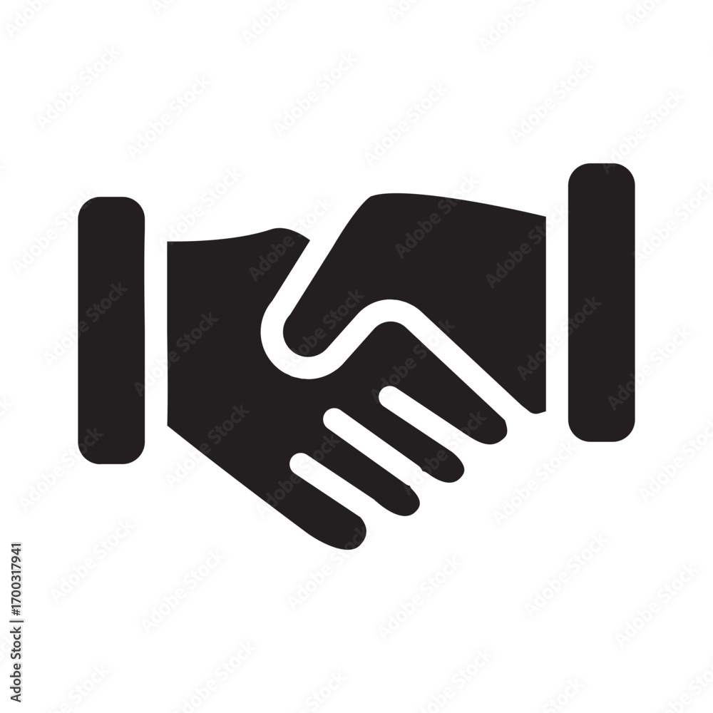 Obraz premium Handshake Solid Icon