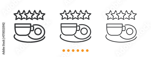 Breakfast icon. Thin line icon vector
