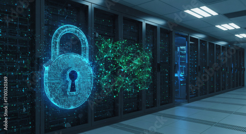 Data Security and Digital Protection in a Server Room Safeguarding Information in the Digital Age