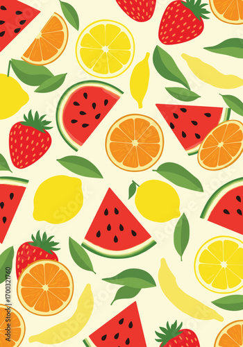 A bright assortment of refreshing summer fruits and juicy slices perfect for a healthy lifestyle