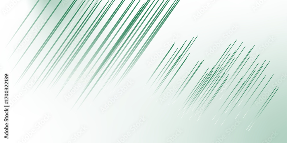Obraz premium Green abstract diagonal stripes on gradient background. Minimal modern texture with linear motion effect. Perfect for posters, covers, templates, and futuristic digital design projects.