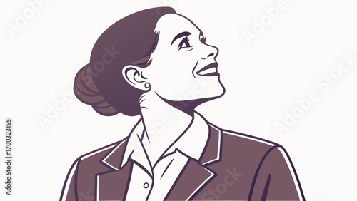 Portrait of a happy young usinesswoman isolated on awhite background.