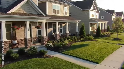 Suburban homes row