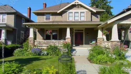 Charming suburban home exterior