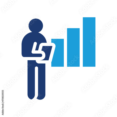 chart inspection colored icon vector design good for web or mobile app