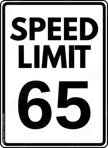 Speed Limit 65 mph Sign