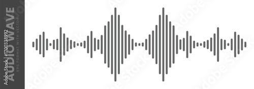 Sound waveform visualization abstract digital audio signal
