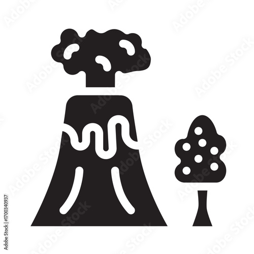 Mountain Adventure  Solid Icon