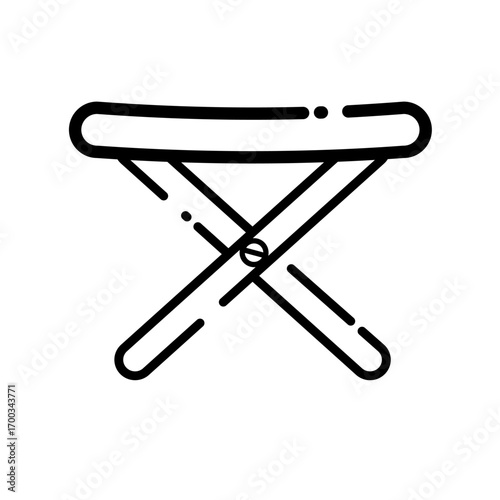 Fishing chair line icon - vector icon