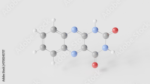 Canvas Print isoalloxazine molecule 3d, molecular structure, ball and stick model, structural