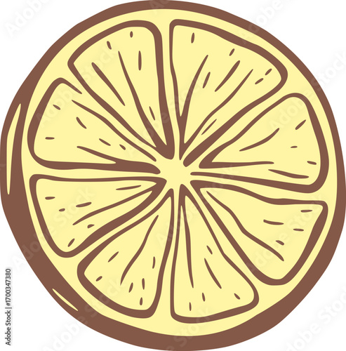 Lemon slice illustration