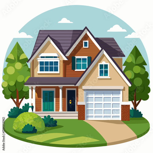Realistic Suburban House