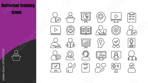 Refresher training icons
