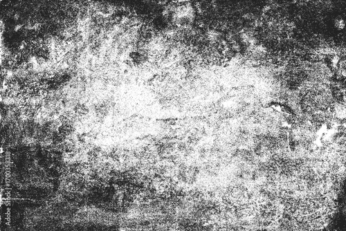 Grunge black and white distress texture, Vintage distressed abstract background, Old aged surface with scratch and dust, Grungy messy wall with texture effect