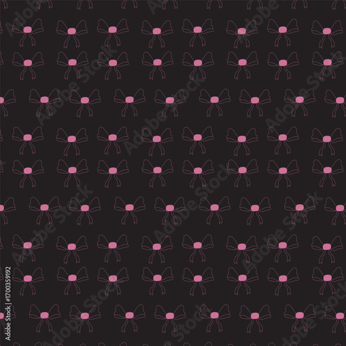 Abstract dark background with a repeating pattern of small bow