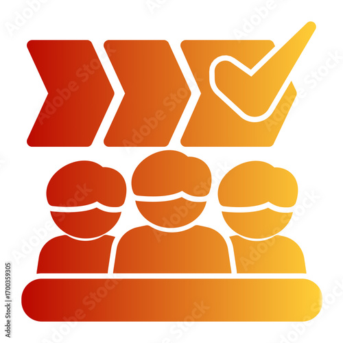 New Employee Training icon from the Hiring icon collection (Glyph Gradient Style)