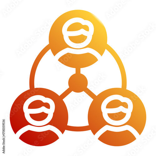 Professional Career Connection icon from the Hiring icon collection (Glyph Gradient Style)