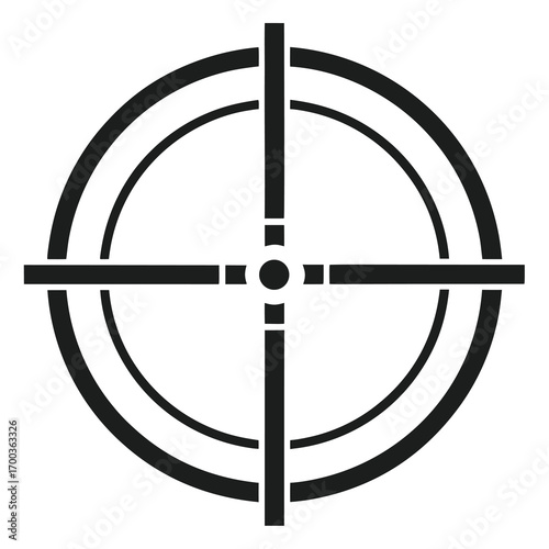 Black Crosshair Reticle Graphic Clean Minimalist Target Icon