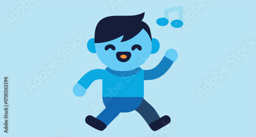 Blue Characters Dancing, Cartoon Dance, Animated Fun, Playful Characters, Dancing Moves, Cartoon Groove, Animated Dance, Fun Characters, Cartoon Moves, Playful Dance, Animated Characters, Dance Fun, C