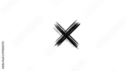 Brush stroke black and white transition background Animation of a 4k realistic colorful paint stroke, Watercolor Retro art Vintage crossed lines, denial concept.