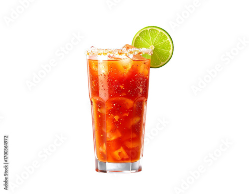 Artistic Michelada Cocktail with Summer Vibes Transparent PNG