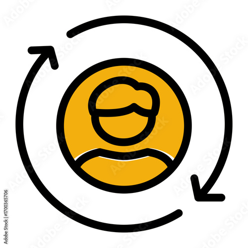 Recruitment Employment Hiring Process icon from the Hiring icon collection (Glyph Color Lineal Style)