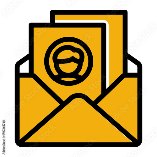Job Employment Contract icon from the Hiring icon collection (Glyph Color Lineal Style)