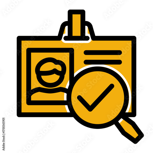 Job Applicant Reference icon from the Hiring icon collection (Glyph Color Lineal Style)