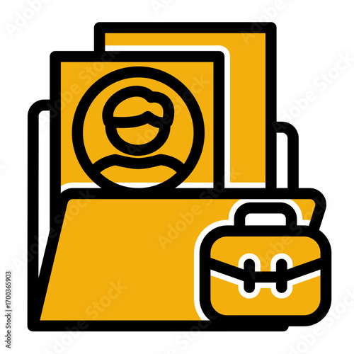 Professional Work Showcase icon from the Hiring icon collection (Glyph Color Lineal Style)