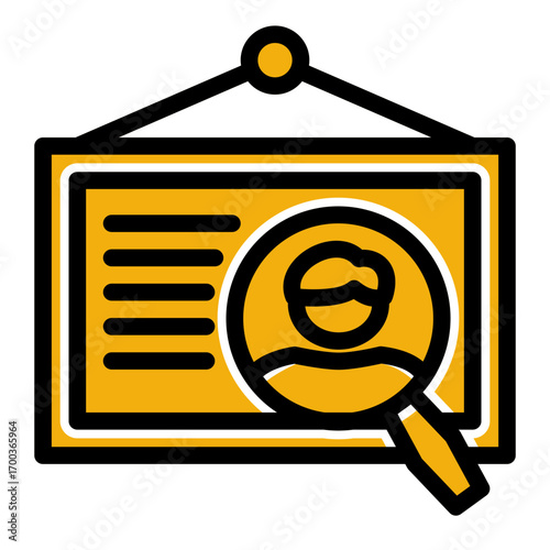 Career Employment Vacancy icon from the Hiring icon collection (Glyph Color Lineal Style)