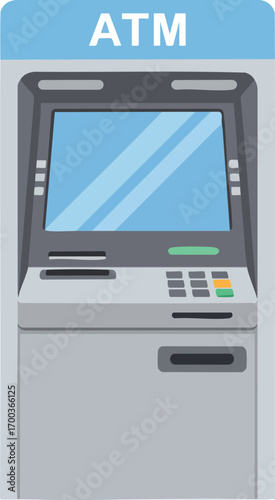 Isolated ATM machine for financial transactions, cash withdrawals