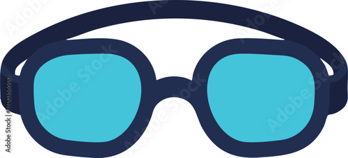 Swimming goggles on a white background, isolated illustration