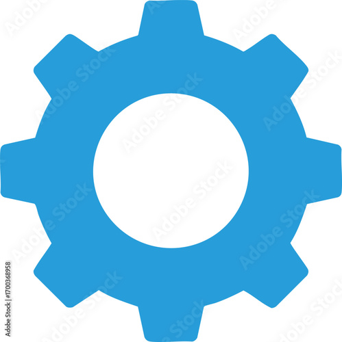 Gear wheel design on white background. Settings concept icon.