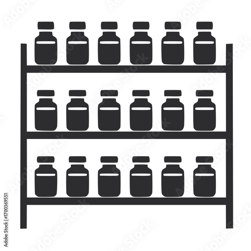 Medicine Bottle Shelf Icon