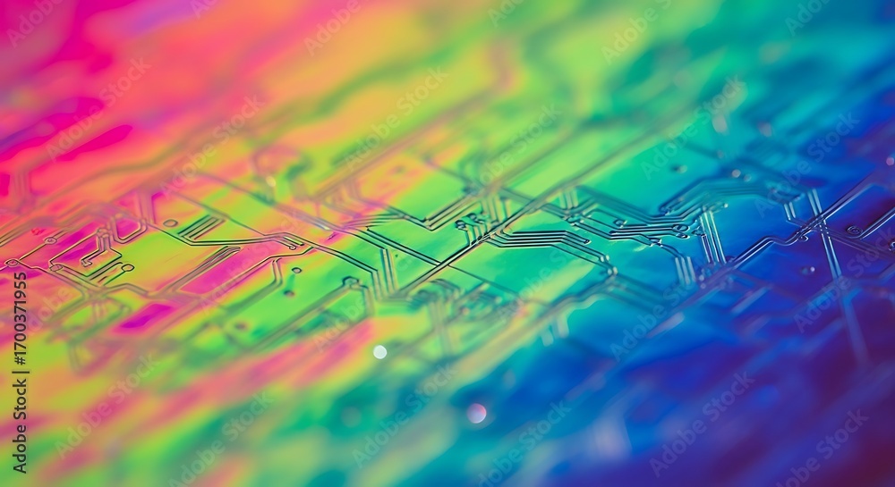 Naklejka premium Vibrant rainbow colors flowing abstract texture background with dynamic swirling patterns