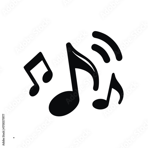 music note icon vector 
