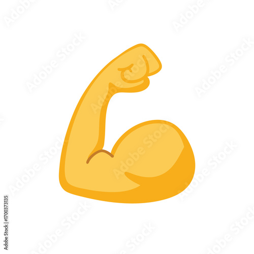 Papier peint Biceps vector isolated emoji gesture flat illustration