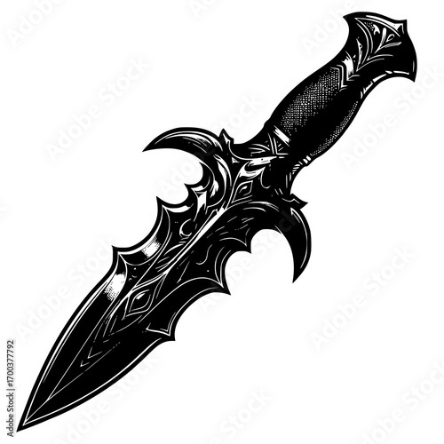 Vector illlustration image of dagger
