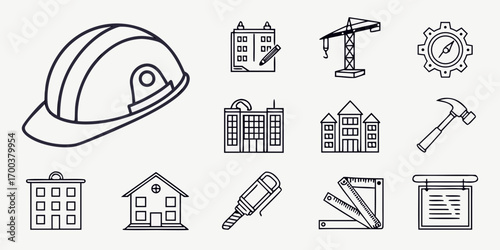 Construction and building icons
