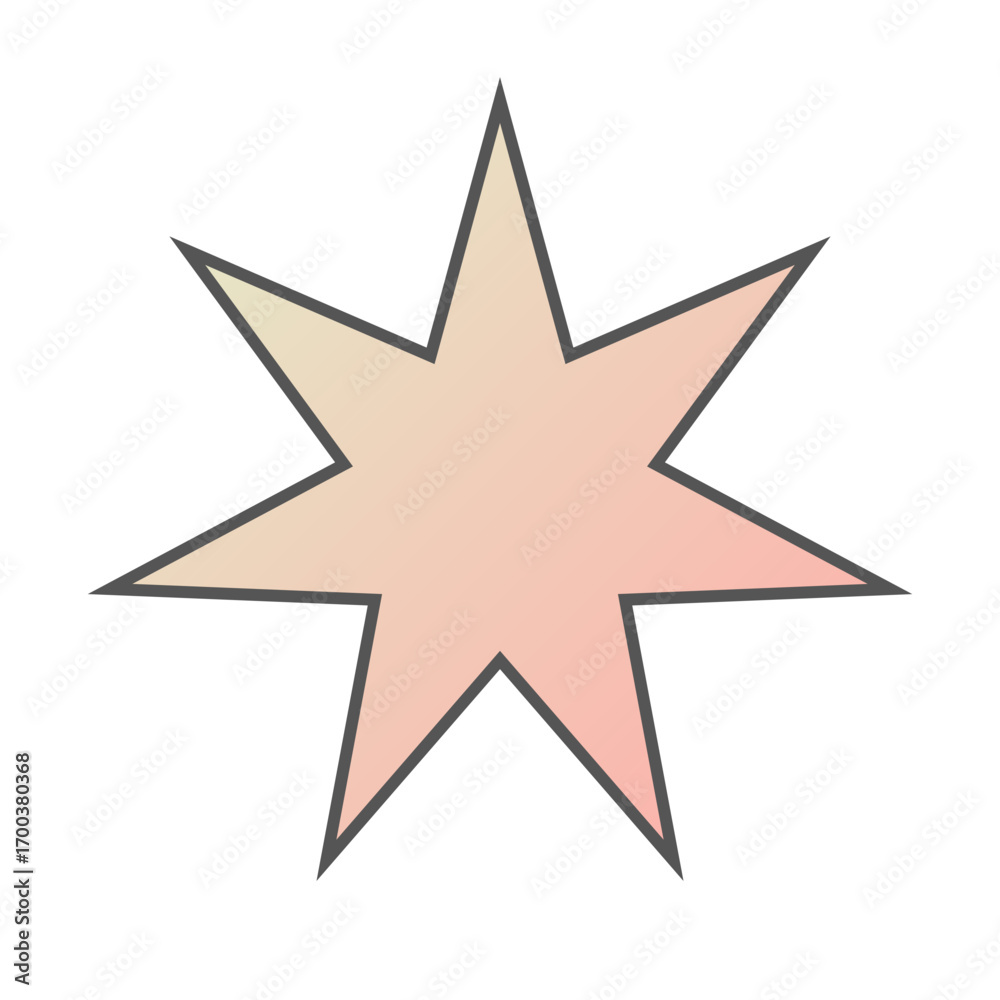 Obraz premium Pastel Gradient Star 39