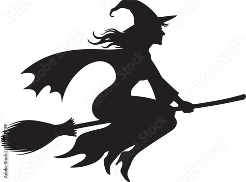 Flying Witch on a Broomstick

Halloween Witch Silhouette

Spooky Witch Flying High