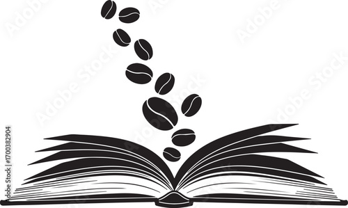 Coffee Beans Flying from a Book Knowledge and Caffeine: Flying Coffee Beans

Intellectual Energy: Coffee and Reading

Creative Book and Coffee Design