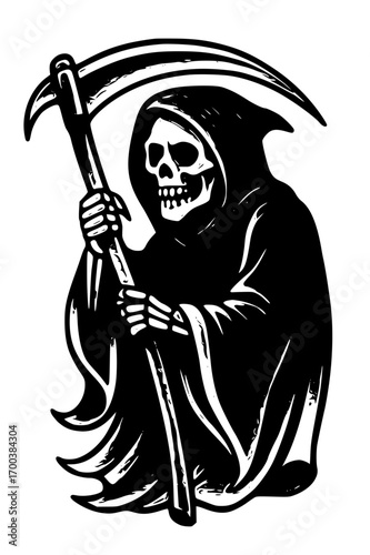 Grim reaper with scythe