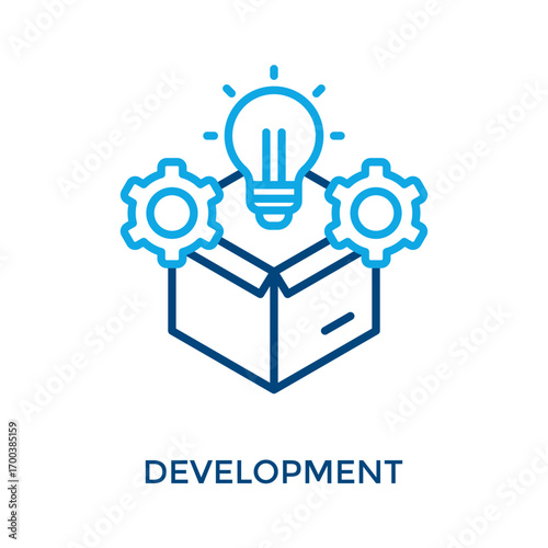 Development Icon Outline Color Style. Vector Illustration For Graphic Design
