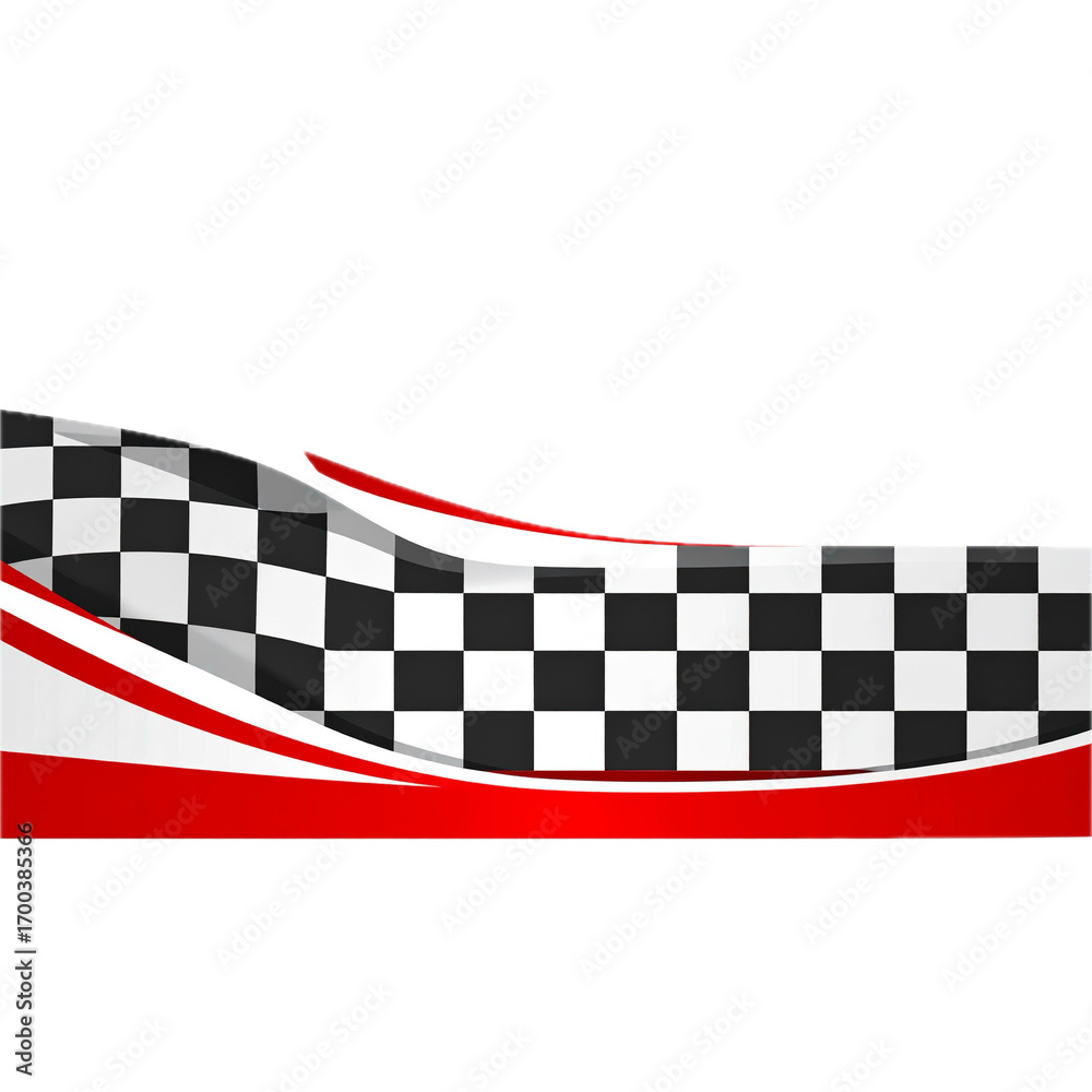 Obraz premium racing lower third banner element isolated on white background