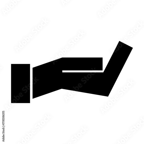 Solid Palm Up Hand Icon – Giving or Receiving